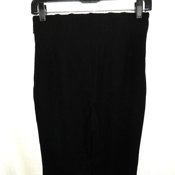 Halara Black High Waisted Side Zip Pocket Ribbed Flare Pull On Pants Size Small - Picture 9 of 10